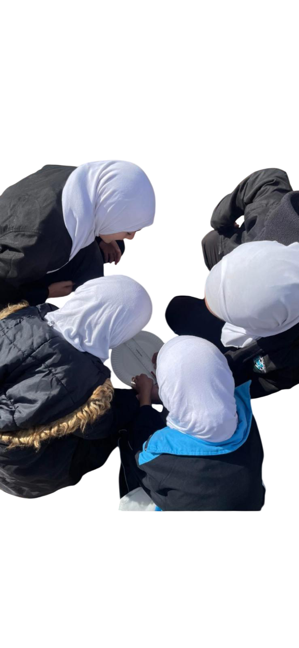 Students wearing Al Shabaab Fabrics Islamic school uniforms